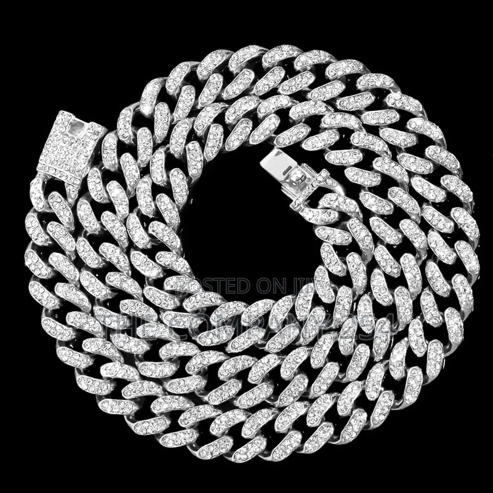 New 9MM Hip Hop Men Women Prong Cuban Link Chain Necklace
