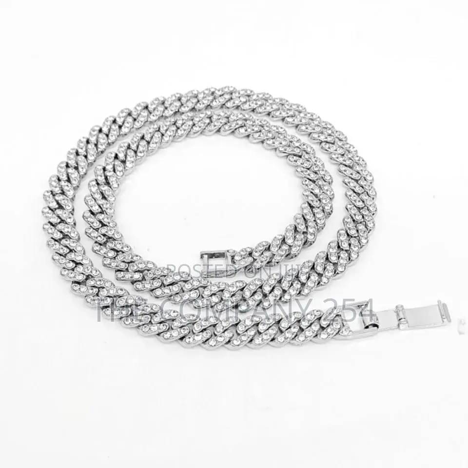 New 9MM Hip Hop Men Women Prong Cuban Link Chain Necklace