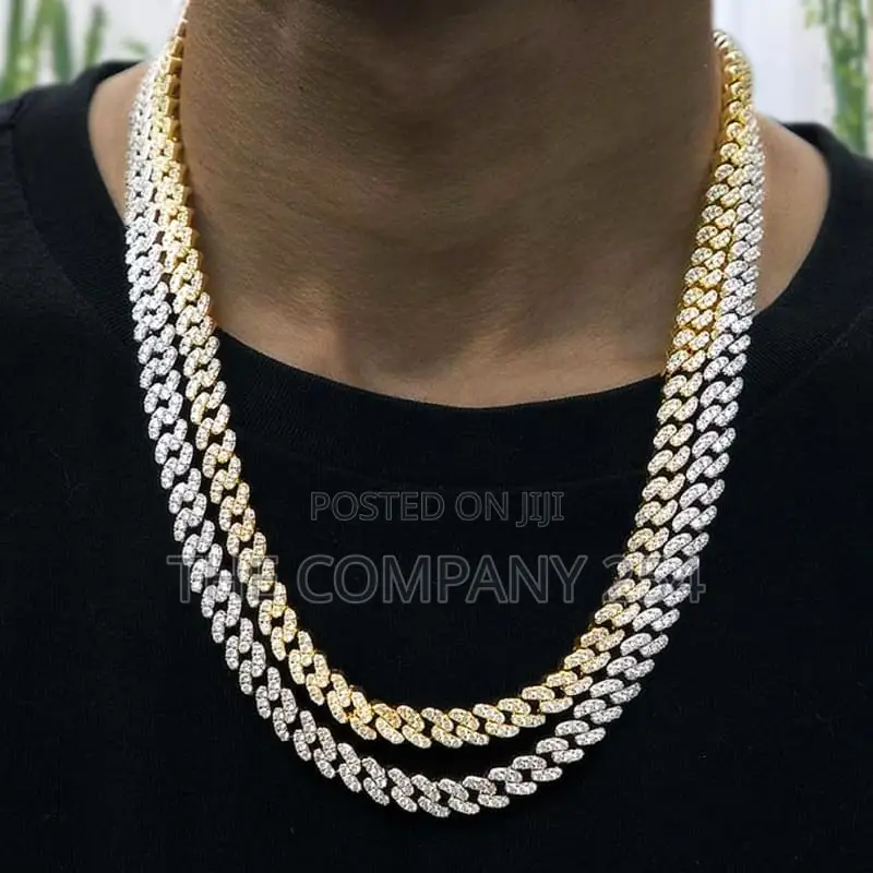 New 9MM Hip Hop Men Women Prong Cuban Link Chain Necklace