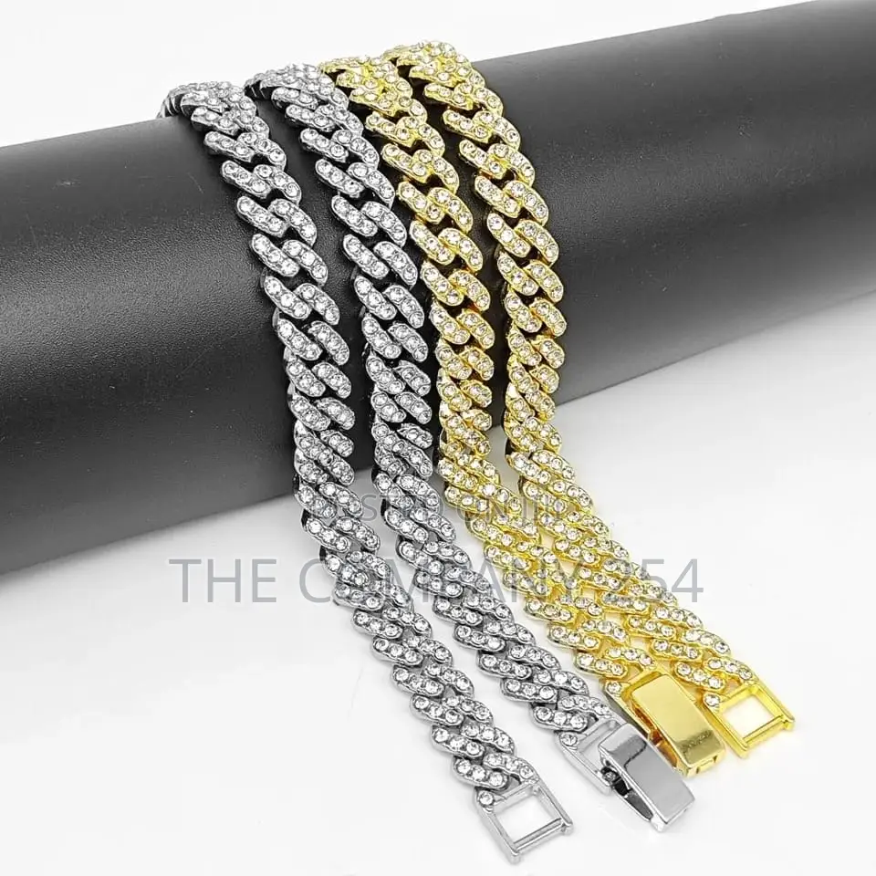 New 9MM Hip Hop Men Women Prong Cuban Link Chain Necklace
