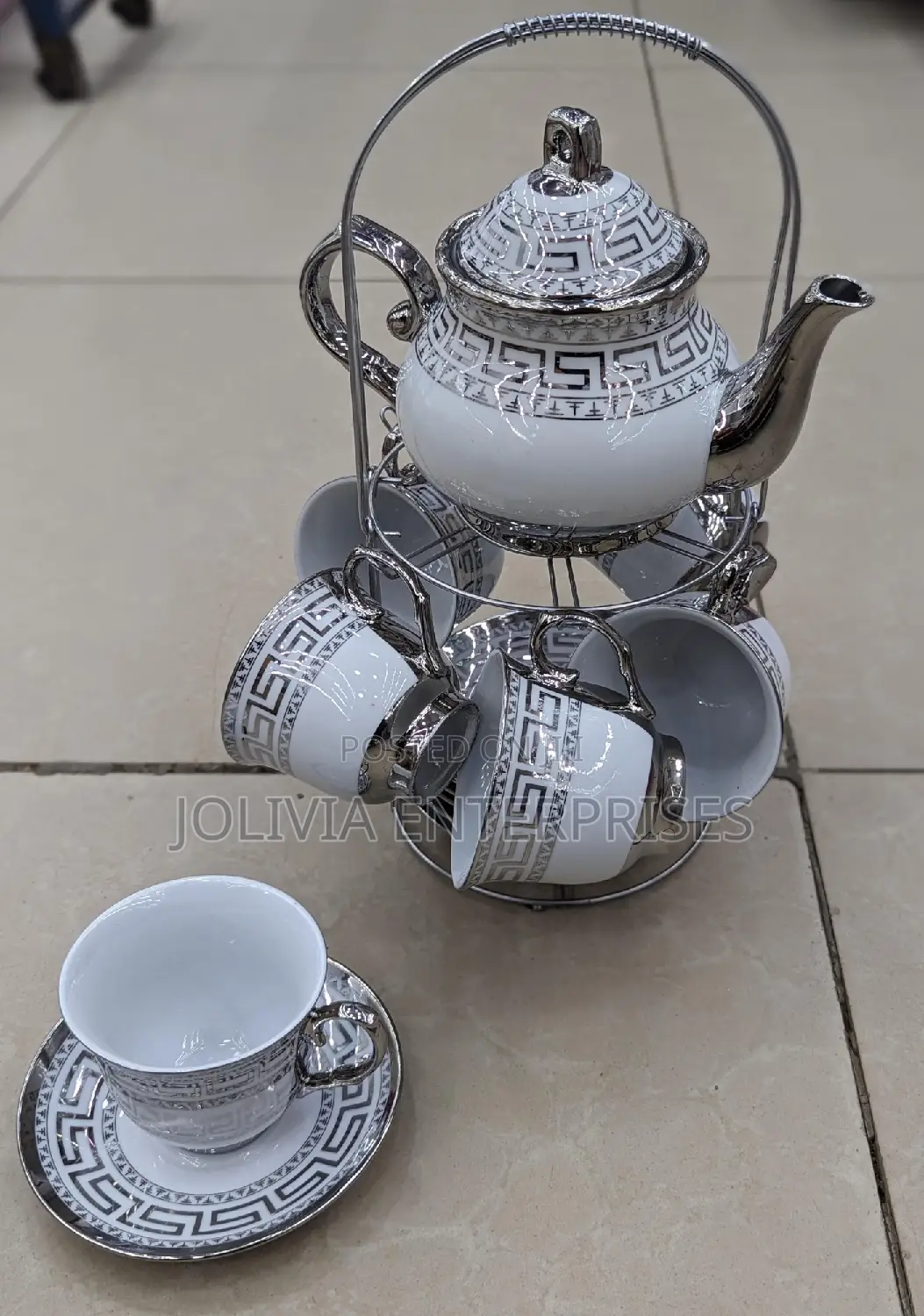 13 PCS Ceramic Versace Tea Set