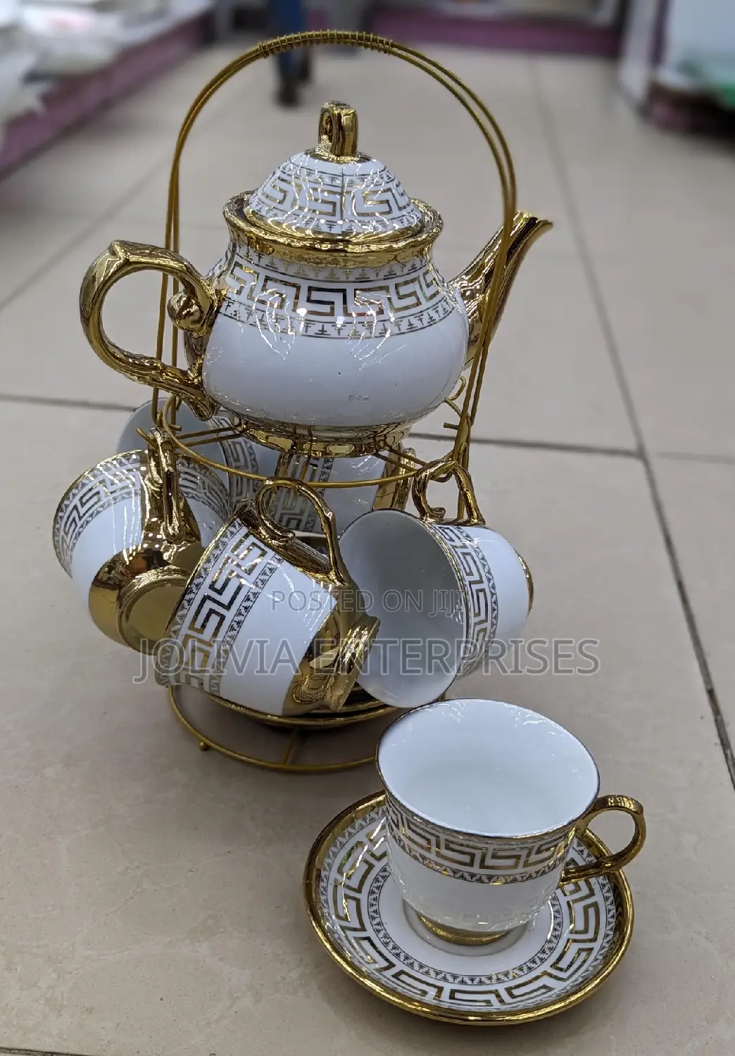 13 PCS Ceramic Versace Tea Set