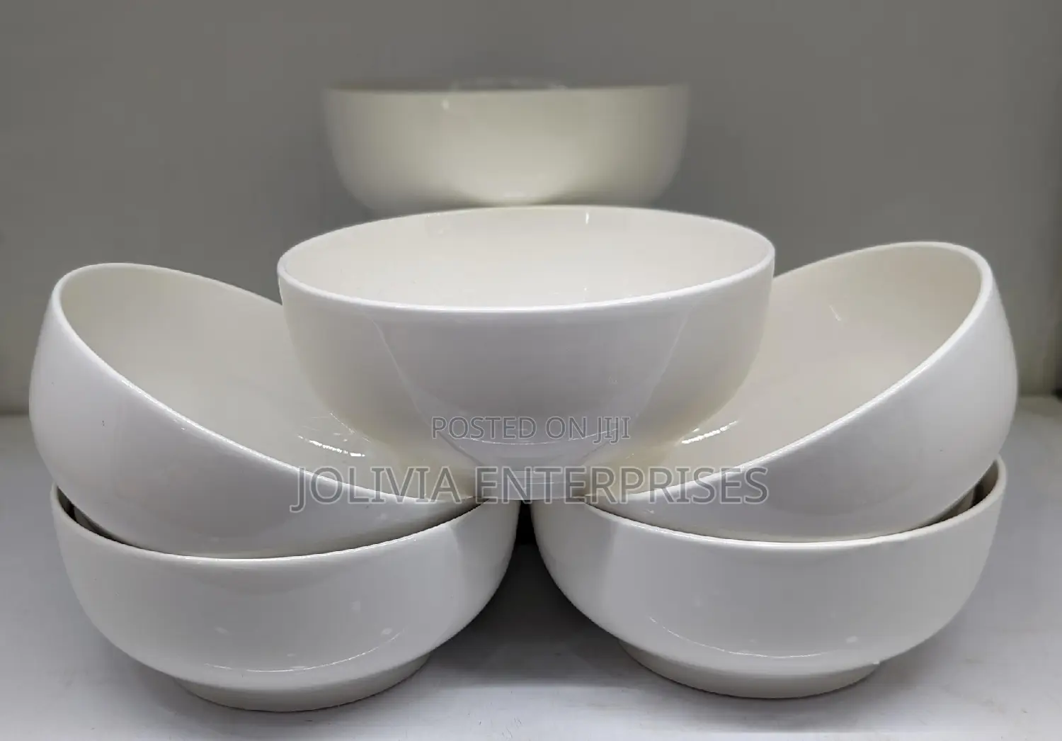 6 Inch White Ceramic Soup Bowls