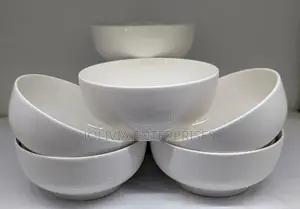 6 Inch White Ceramic Soup Bowls