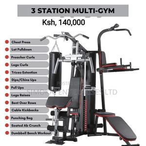 3 Station Multigym Workout Equipment - main view