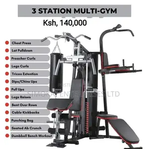 3 Station Multigym Workout Equipment