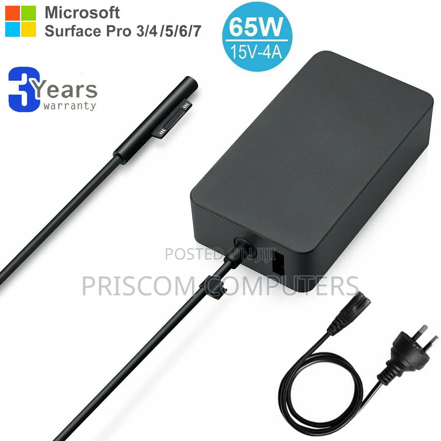Charger 65W for Microsoft Surface Pro3/4/5/6/7 Model1706