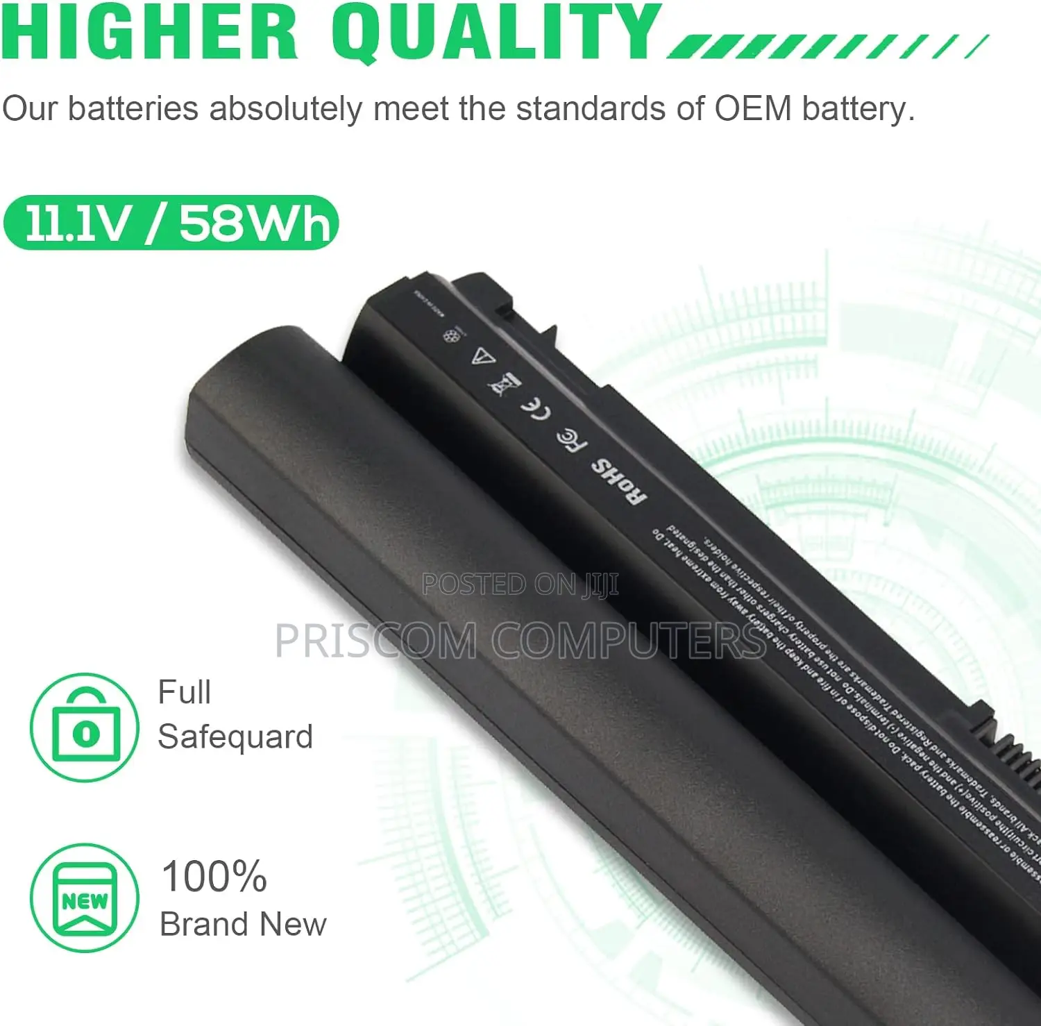 Laptop Battery Frr0g Uj499 TPHRG Kj321 Y61C Dell E6320 E6330