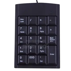 USB Wired Numeric Keyboard Keypad Adapter 19 Keys for Laptop