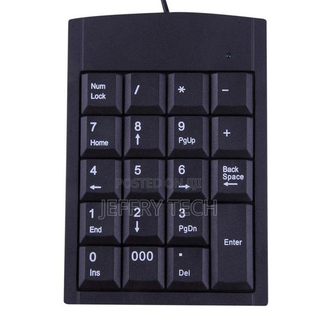 USB Wired Numeric Keyboard Keypad Adapter 19 Keys for Laptop - thumbnail 2