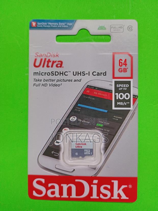 64 GB Sandisk Memory Card - main view