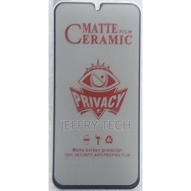 Samsung A34 Privacy Ceramic Clear Screen Protector Black - main view