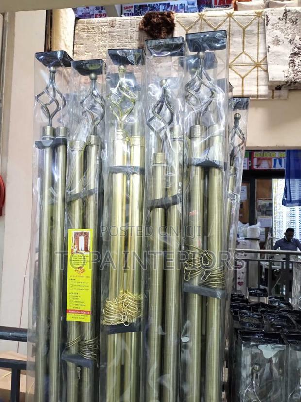 Greenish Gold 2m Single Adjustable Door Curtain Rods