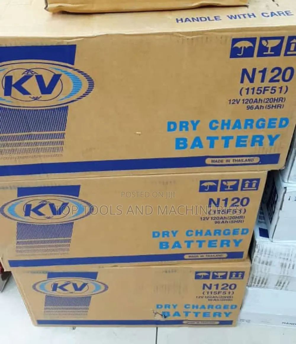 N120 12V 120ah Dry Charged Car Battery Back Up Battery