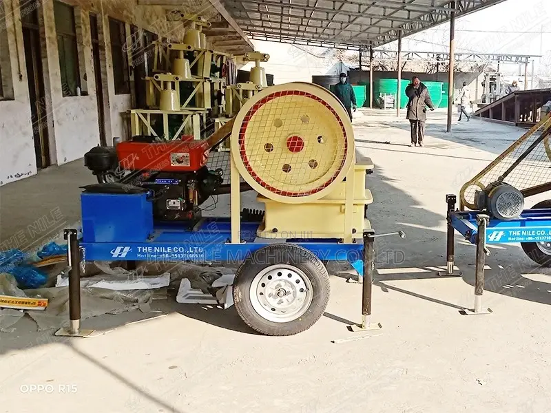 PE150*250 Small Mobile Diesel Engine Jaw Crusher