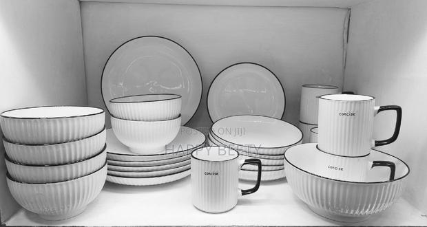 24 Pieces Concise Ceramic Dinner Set