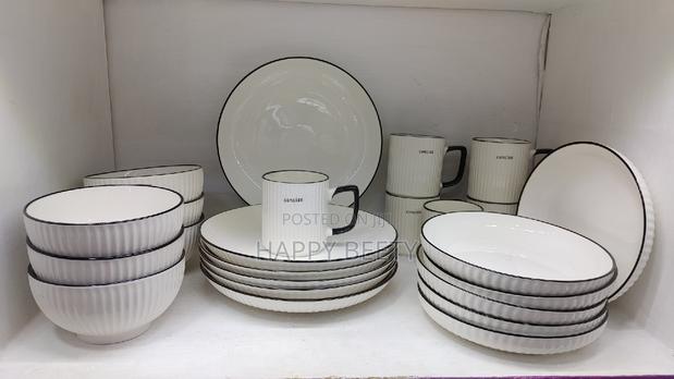 24 Pieces Concise Ceramic Dinner Set - thumbnail 3