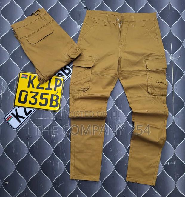 Taitamba Quality Designer Men's Straight Cargo Pants Side - thumbnail 4