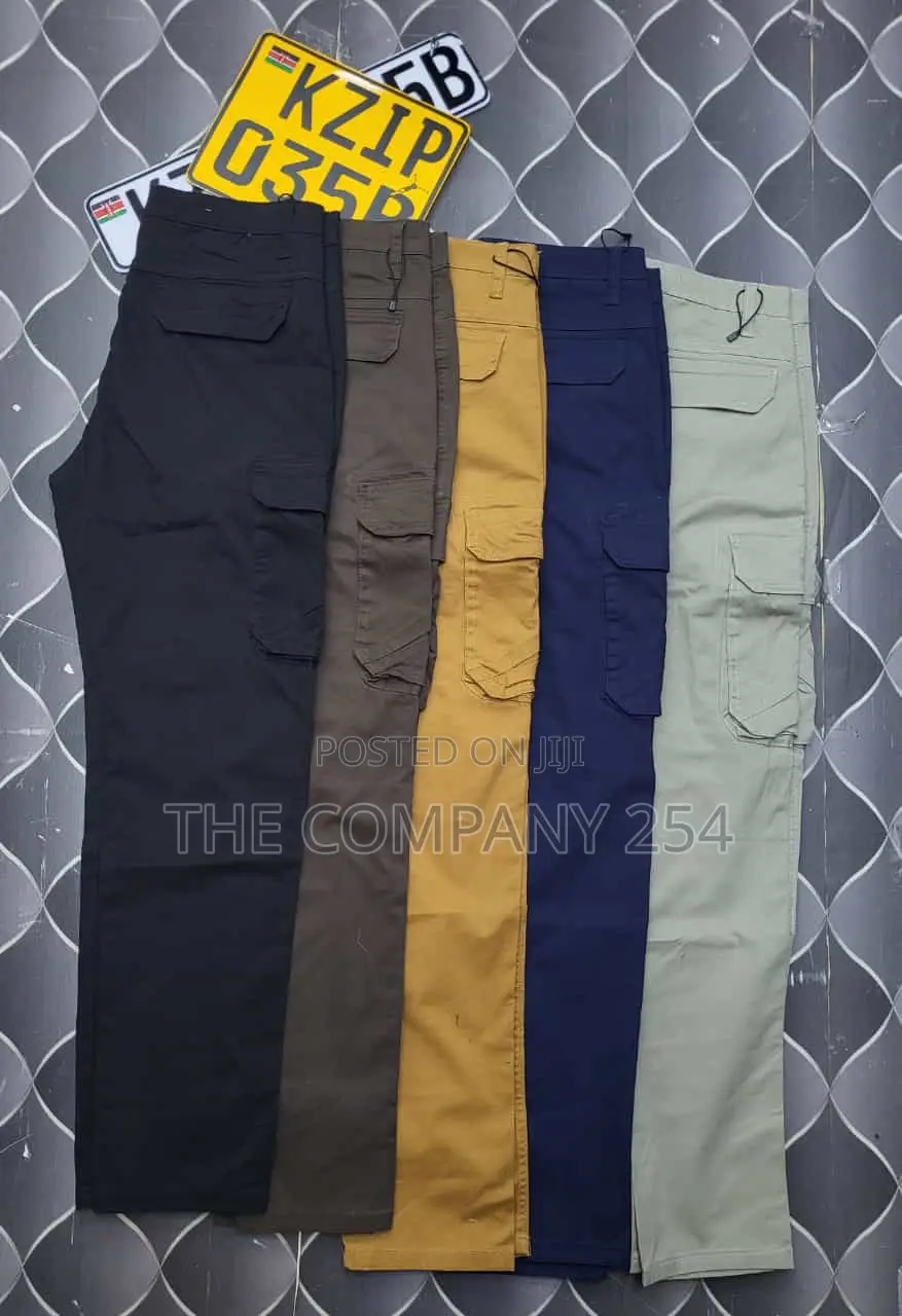 Taitamba Quality Designer Men's Straight Cargo Pants Side