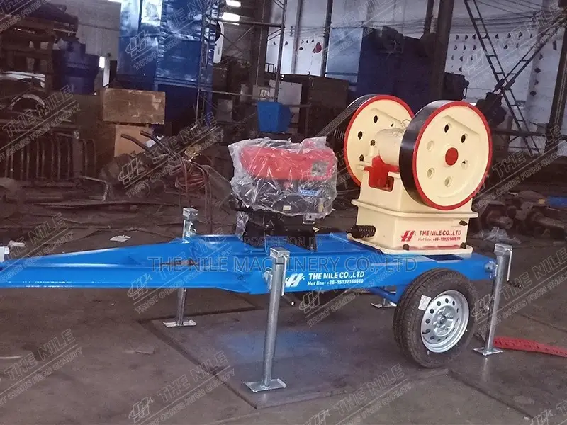 PE150*250 Diesel Jaw Crusher Tracked Mobile Crushing Machine