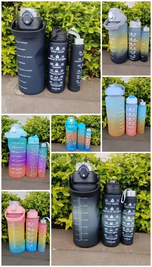 3pcs Motivational Water Bottle