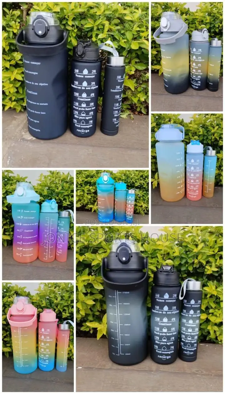 3pcs Motivational Water Bottle