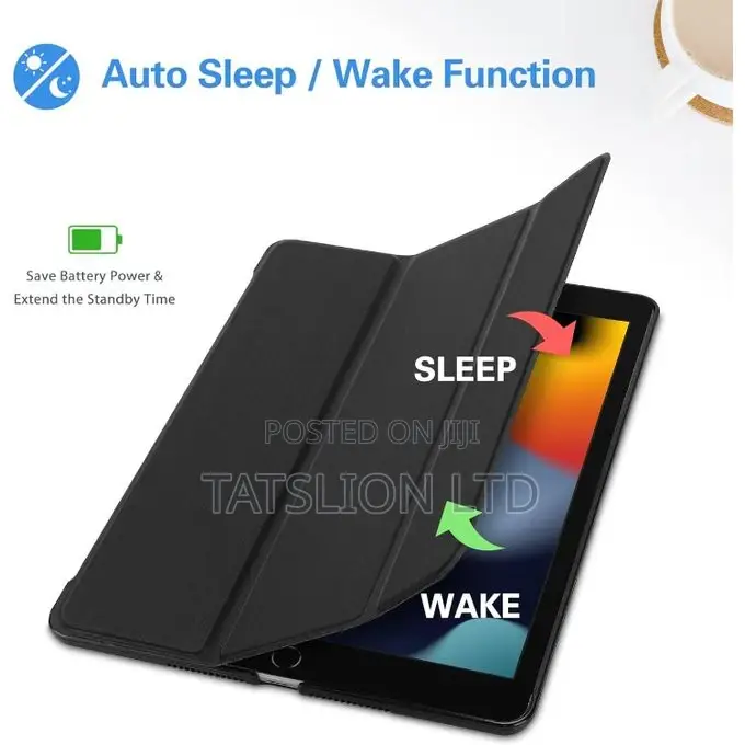 iPad 7th Gen 2019, Slim Tri-Fold Hard Back Case