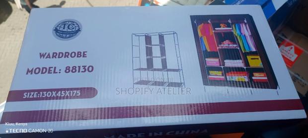 3 Collum Portable Metallic Cloth Wardrobe - main view