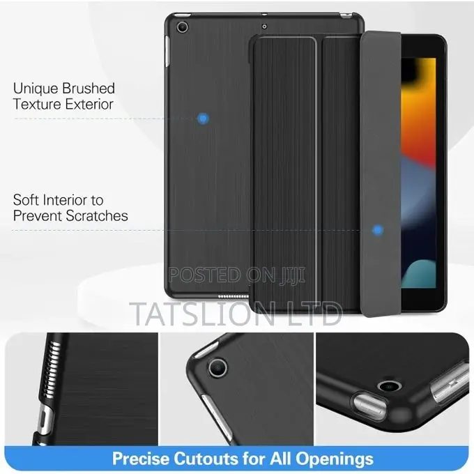 iPad 7th Gen 2019, Slim Tri-Fold Hard Back Case