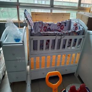 Wooden Baby Cot With Mattress Available - thumbnail 2