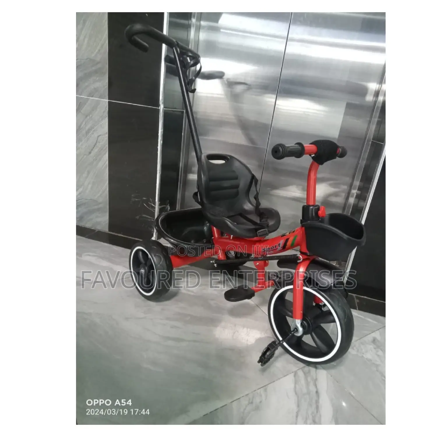 Kids Tricycle Push Bike With Handle