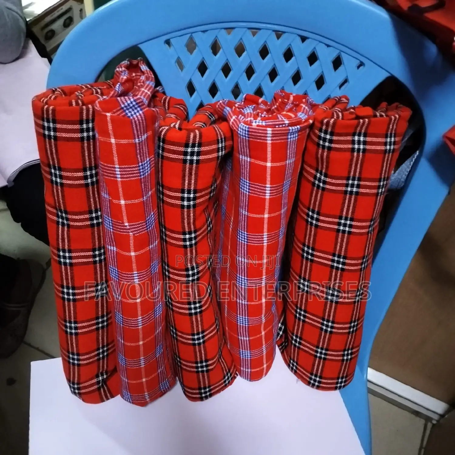 Maasai Shuka Throw Blanket