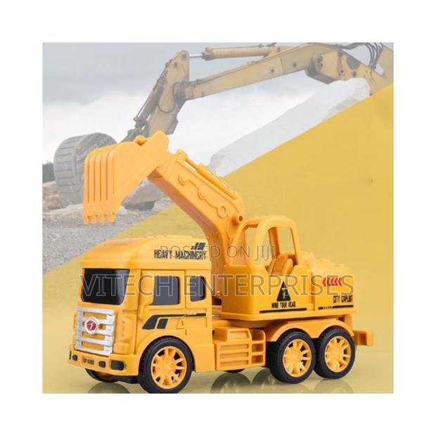 Construction Trucks Vehicles Toys Forklift Digger Excavator - main view