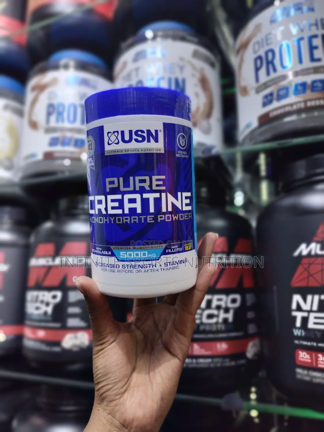 USN Pure Creatine Monohydrate 82 Servings