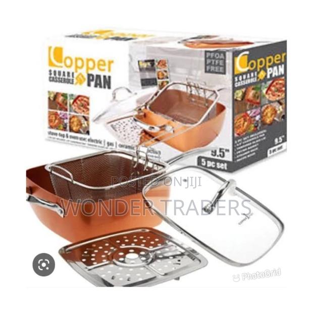 "Long Handle Copper Pan"-Brown - main view