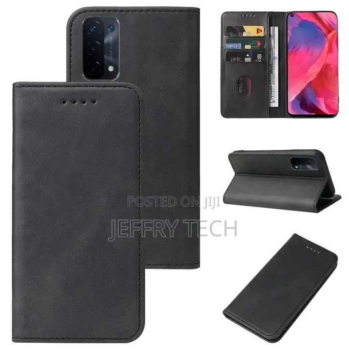 Magnetic Closure Leather Case for OPPO A54 5G