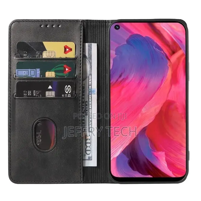 Magnetic Closure Leather Case for OPPO A54 5G