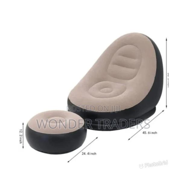 Portable Multifunctional Inflatable Seat With Footrest+Pump - main view