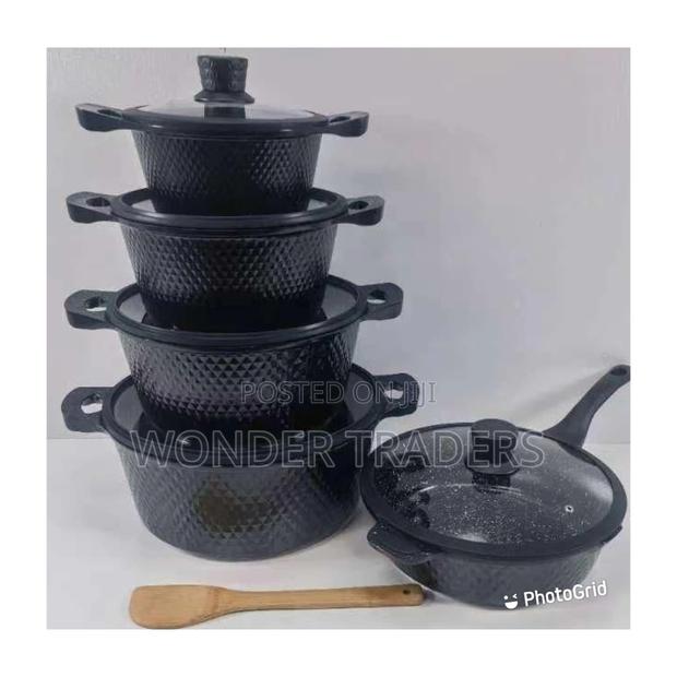 *_Bosch 11pc Granite Pot With Silicone Lid Covers*_ - main view