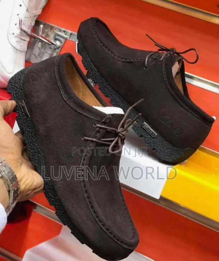 Suede Clarks