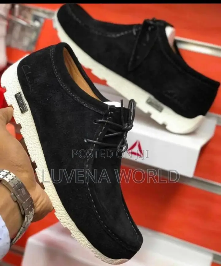 Suede Clarks
