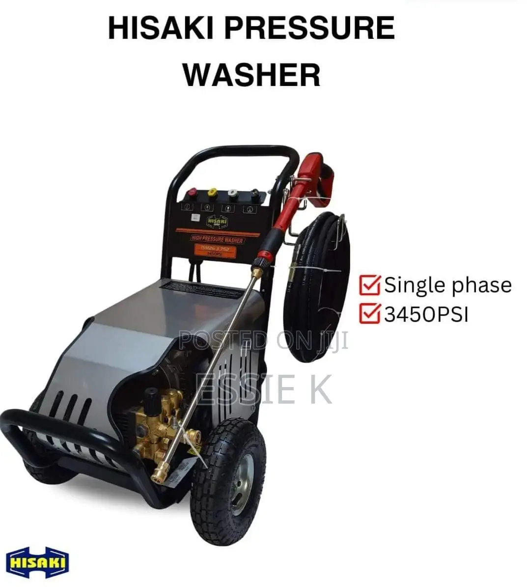 3450psi Hisaki Electric High Pressure Washer -5hp