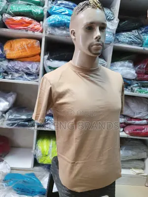 Beige Round Neck T-Shirts