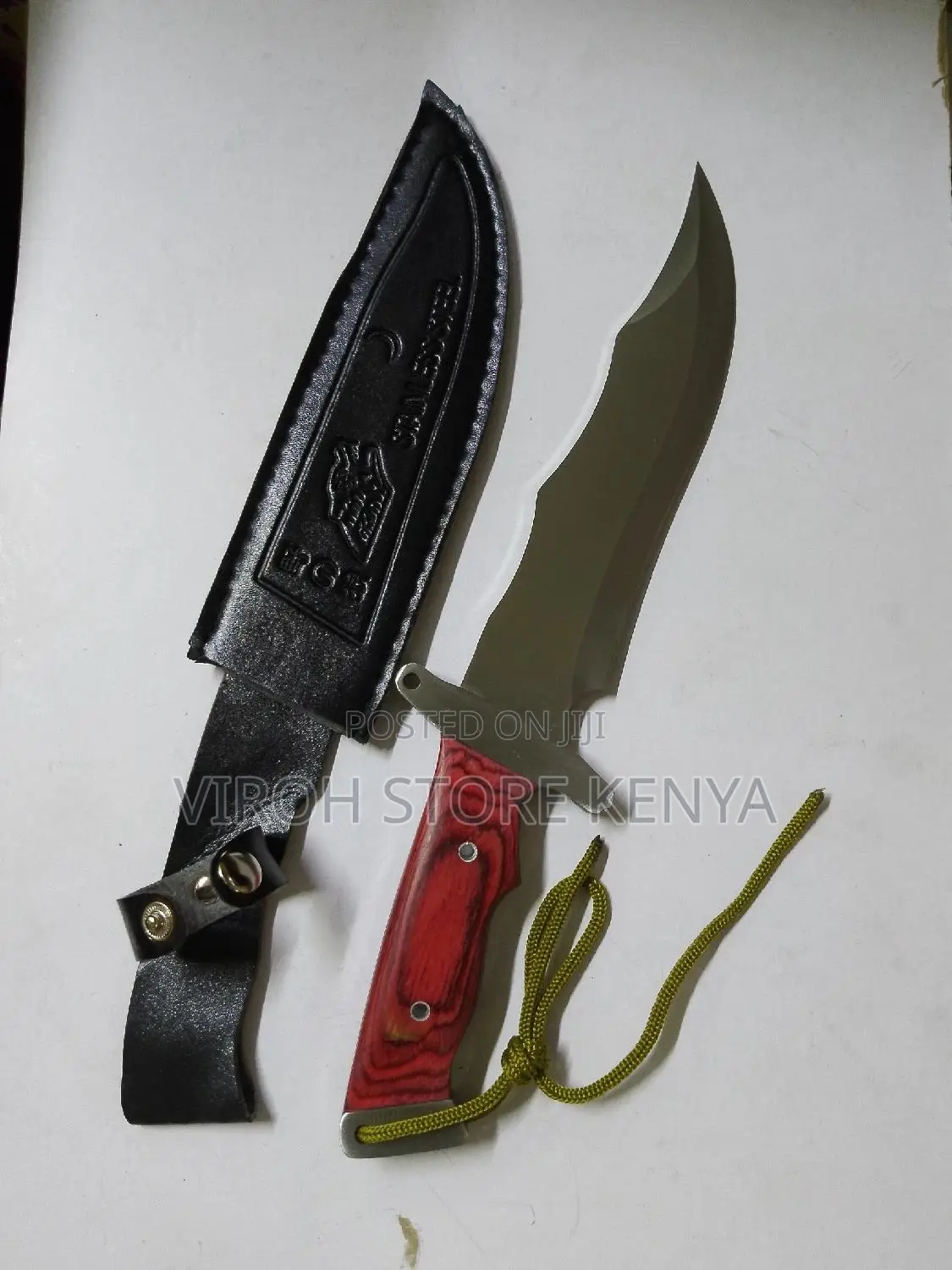 Tactical Camping Hunting Knife Sharp Blade With Carry Case