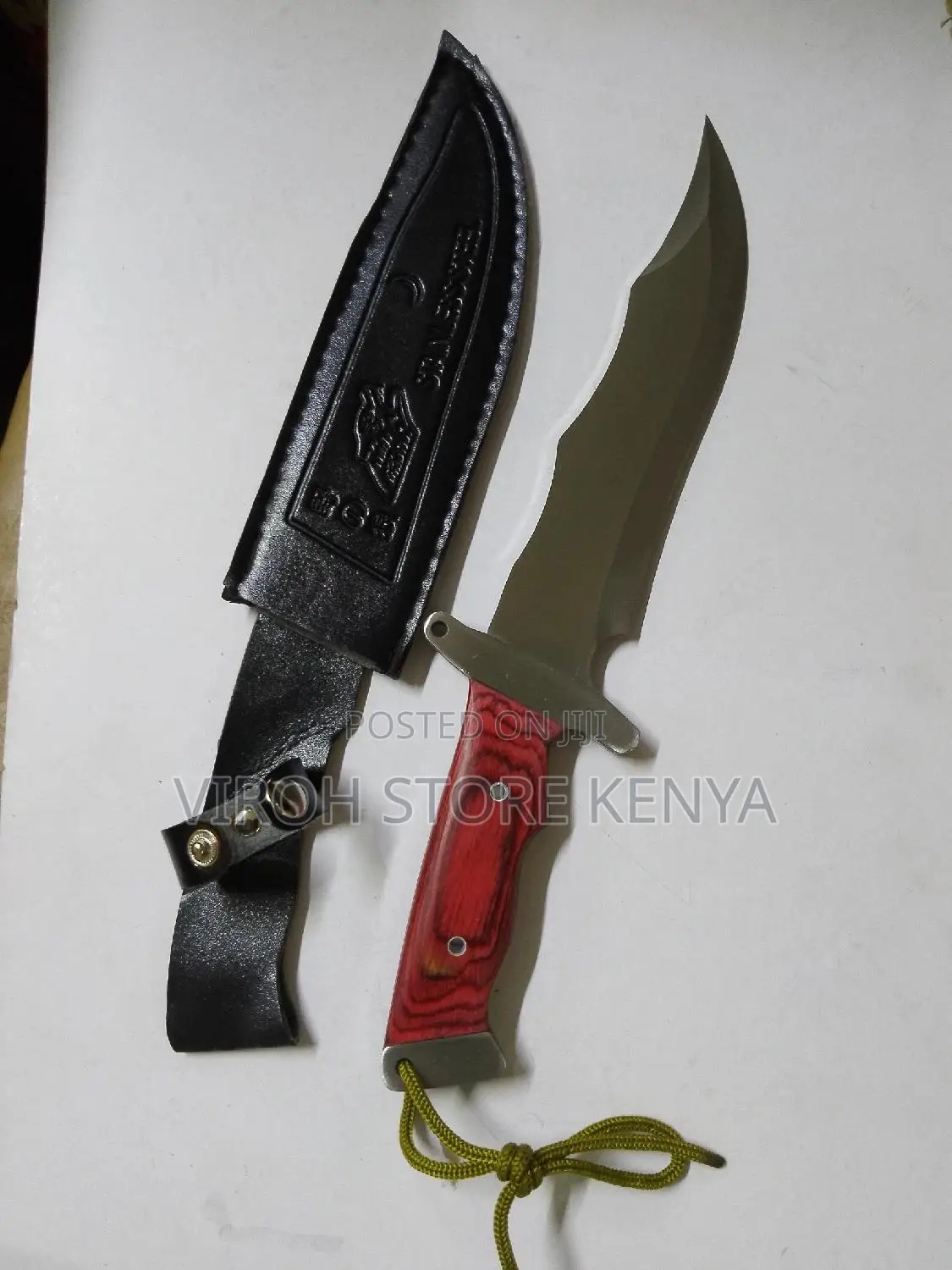 Tactical Camping Hunting Knife Sharp Blade With Carry Case