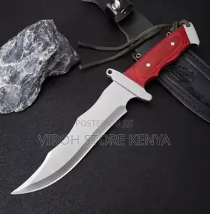 18cm Blade Knife Wood Handle Leather Sheath Camping Knife