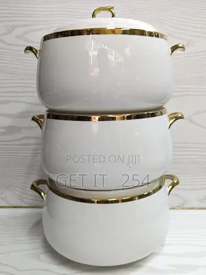 *3pcs Rectangular Gold Finishing Ceramic Serving Bolws