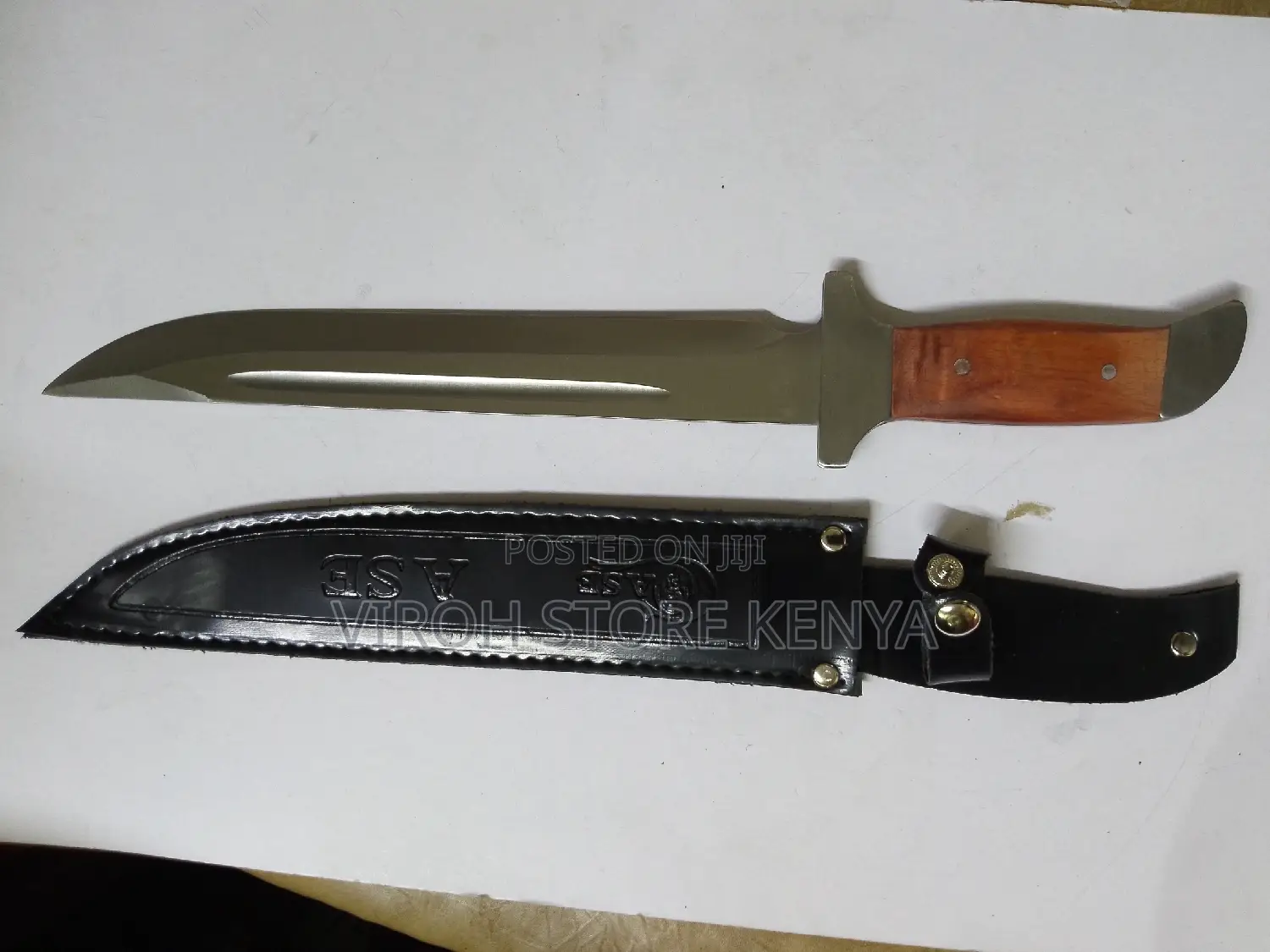 ASE Long Stainless Knife With Carrying Bag Camping Knife