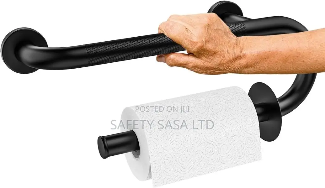 Grab Bar Toilet Paper Holder
