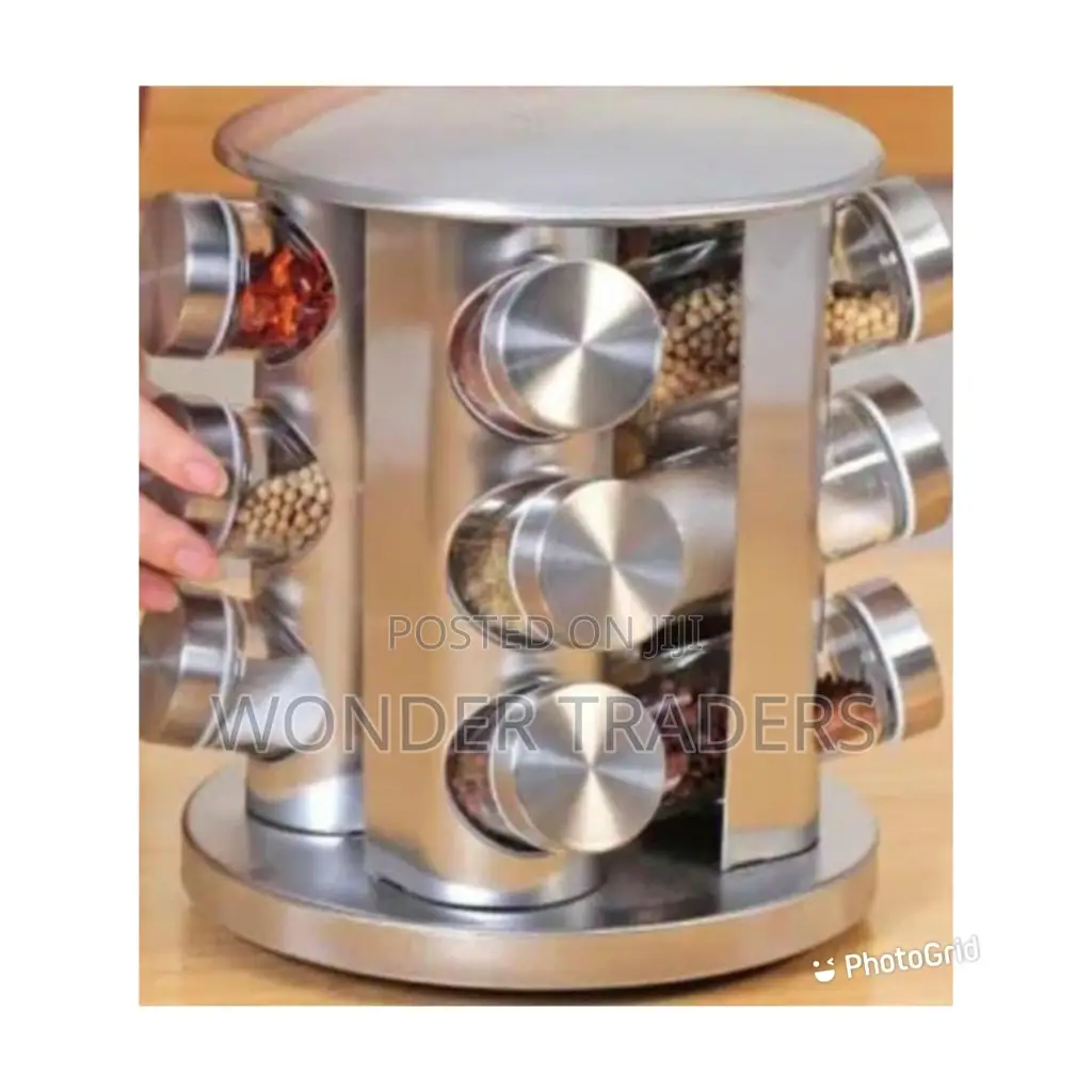 Spice Carousel Has 12 Rotating Spice Jars Elegant Design
